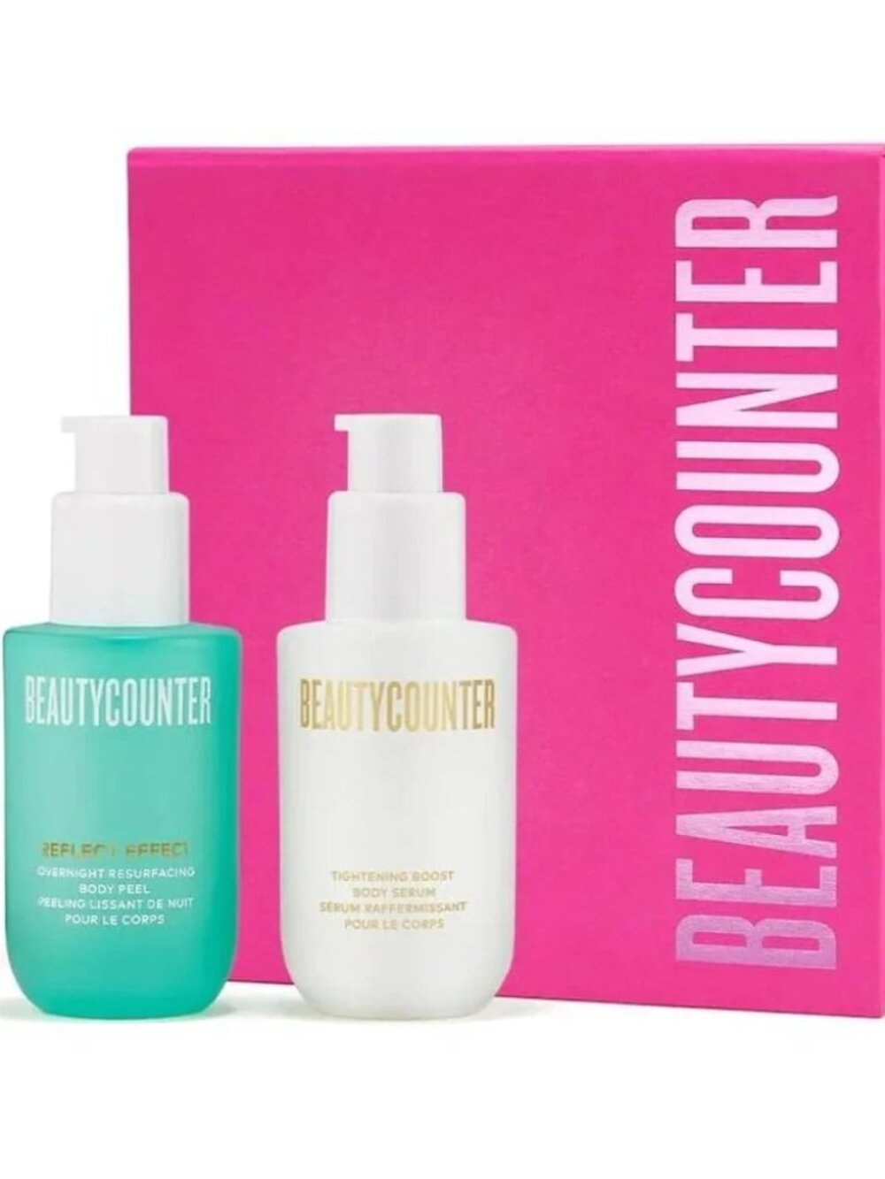Beautycounter Renew You Body Duo Green & White Body Serum Duo New in Box
